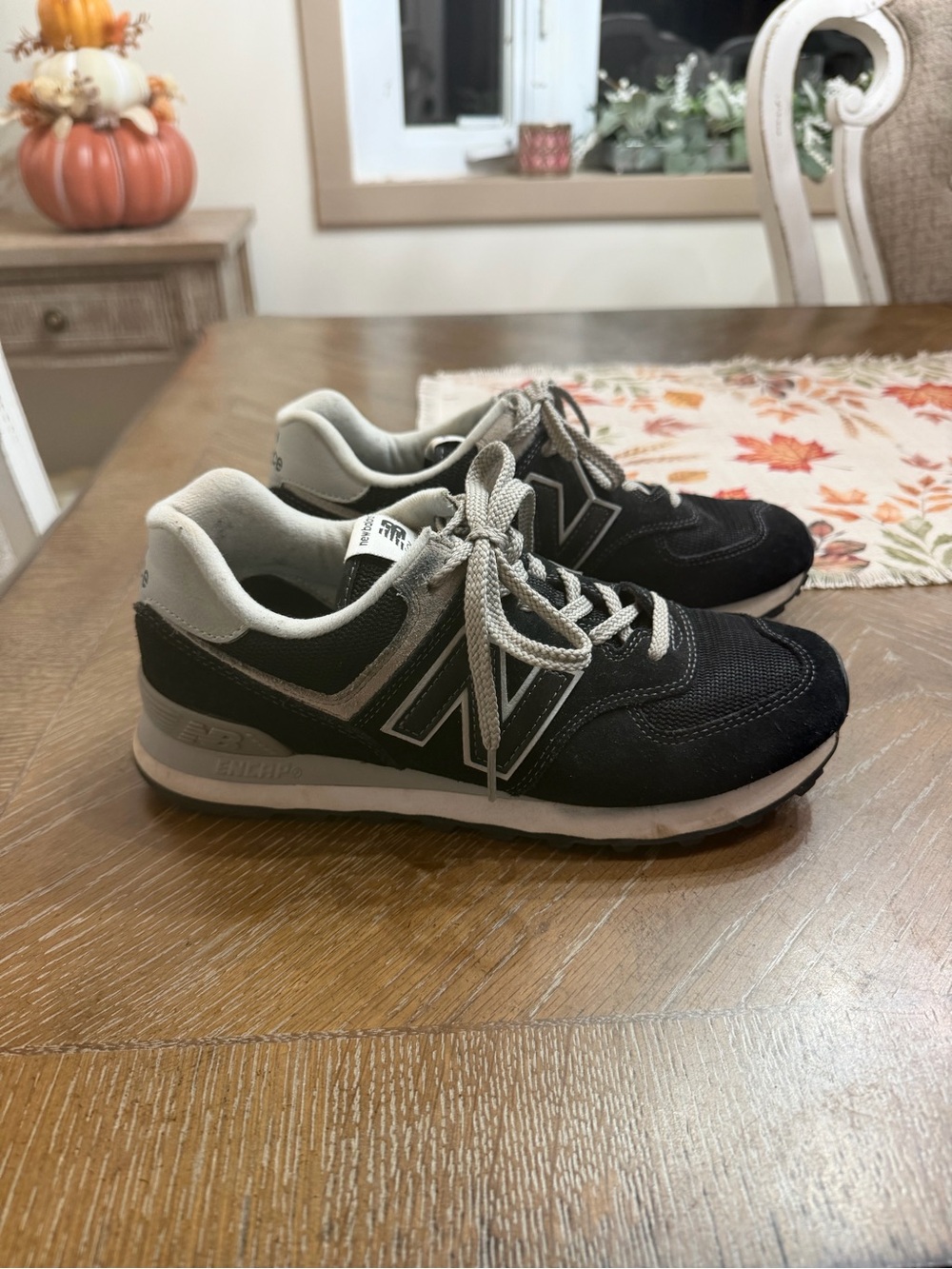 New Balance womens Black and Gray Athletic Sneakers